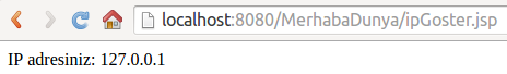 JSP ile kullanıcının IP adresini gösterme